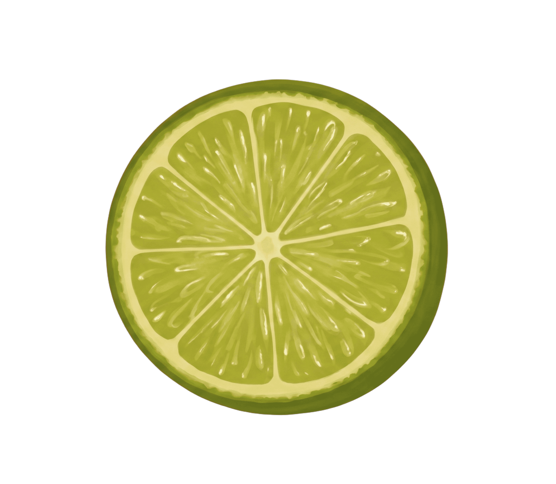 Fresh lime cut in half