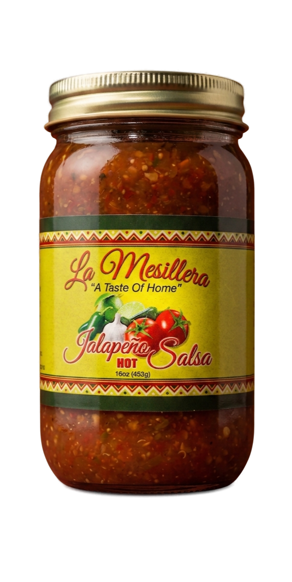 Jar of La Mesillera jalapeño salsa